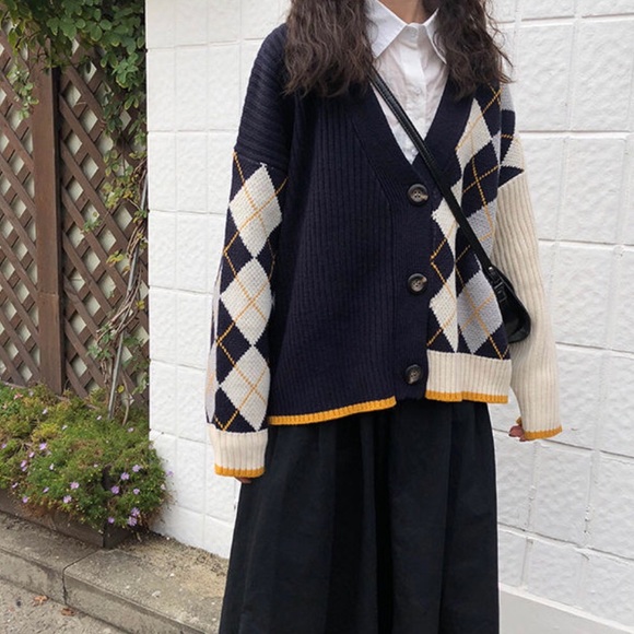 argyle cardigan ♡ - Picture 10 of 14